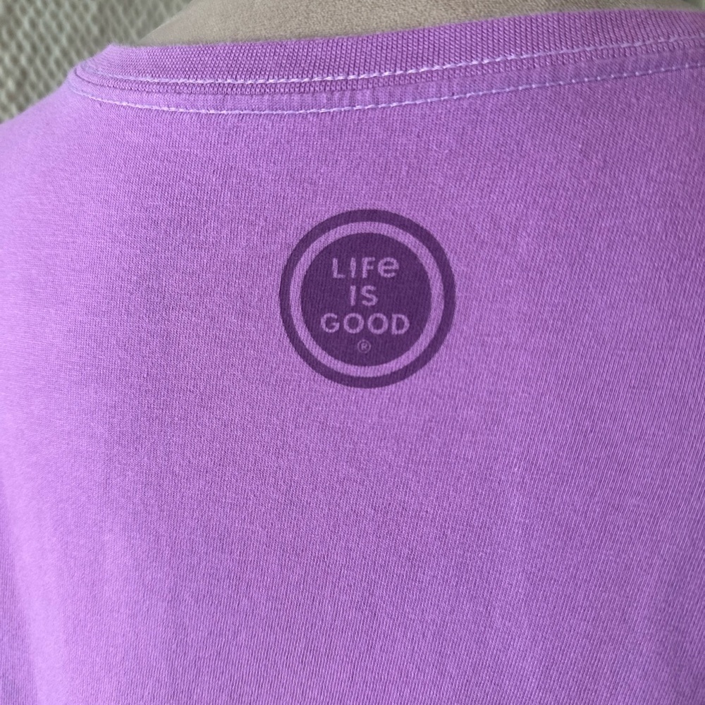 Life is Good Purple Peace Christmas Lights T-Shirt - Picture 9 of 11